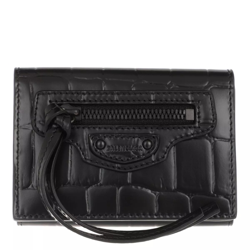 Balenciaga Neo Classic Wallet Leather Black Tri-Fold Portemonnaie