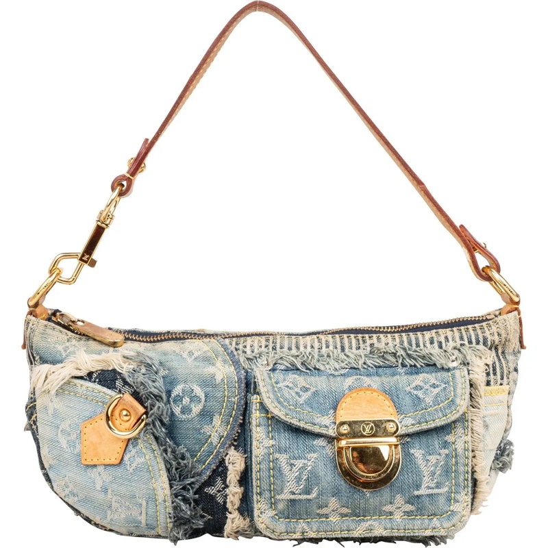 Louis Vuitton Tote Louis Vuitton Denim Patchwork Monogram Pochette Sh blau
