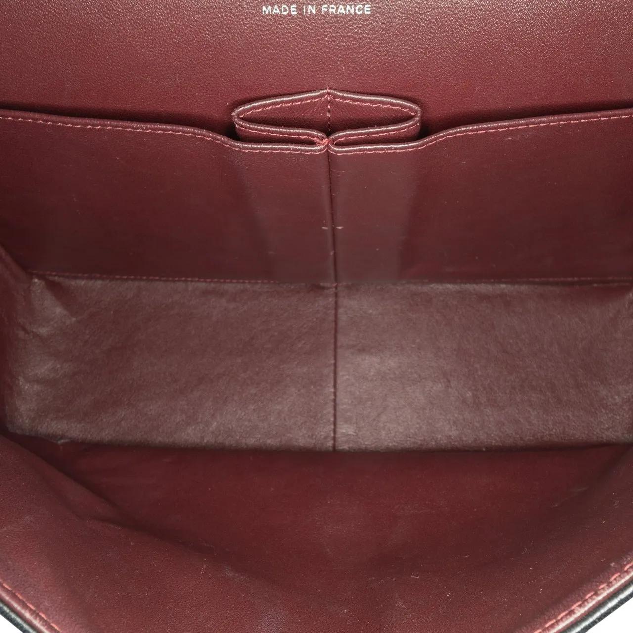 Chanel Hobo bags 2011 Jumbo Classic Lambskin Double Flap in zwart