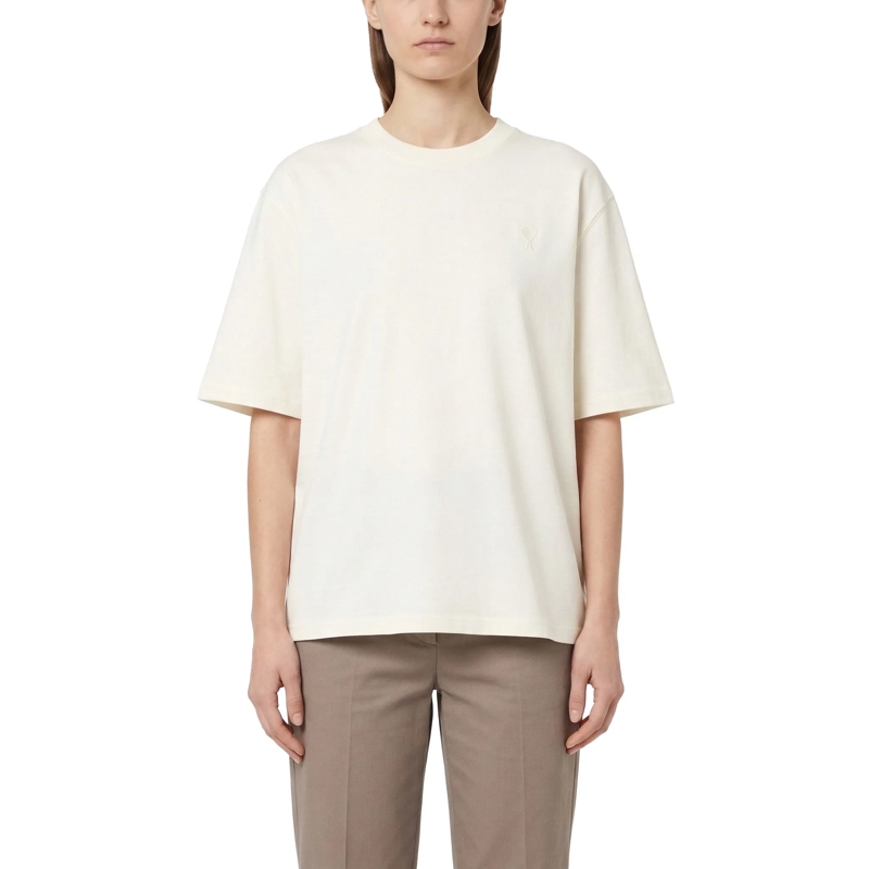 AMI Paris T-Shirt T-Shirt mit Logo weiß(Image 2)