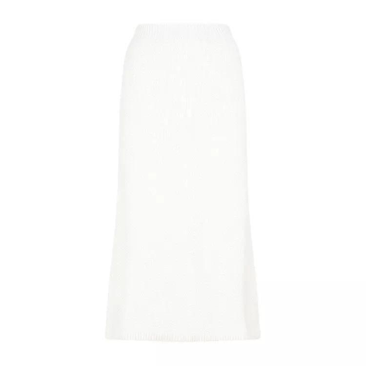 Chloé - White Crochet Midi Skirt - Größe M - white