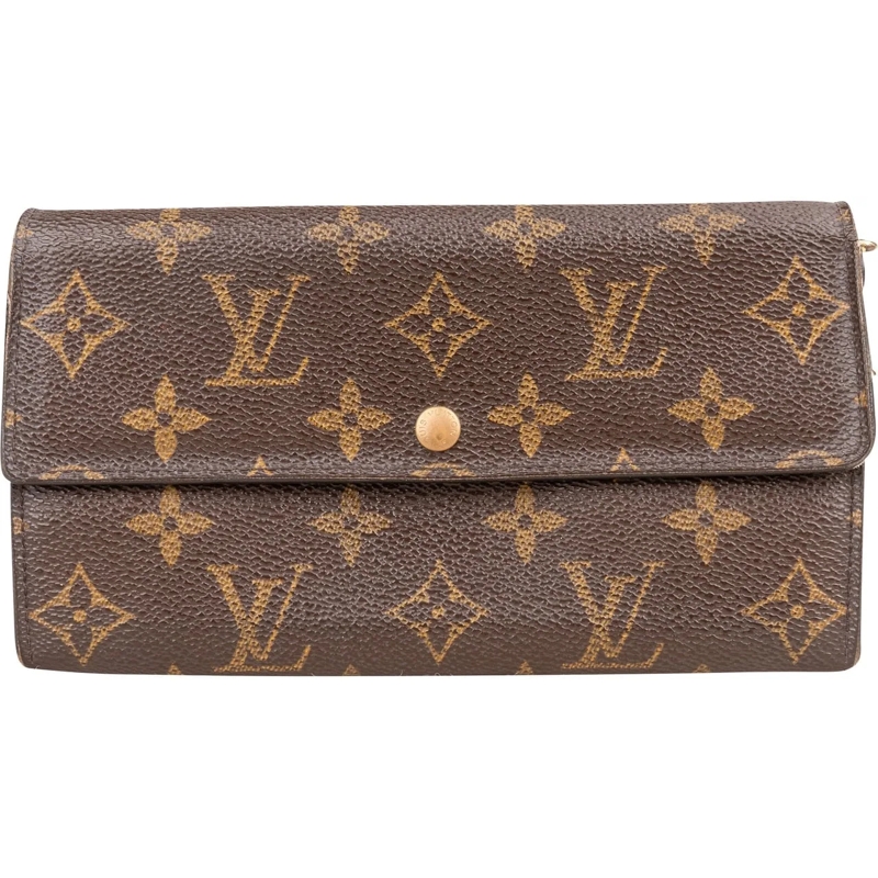Louis Vuitton Geldbörse Louis Vuitton Canvas Monogram Sarah Wallet braun