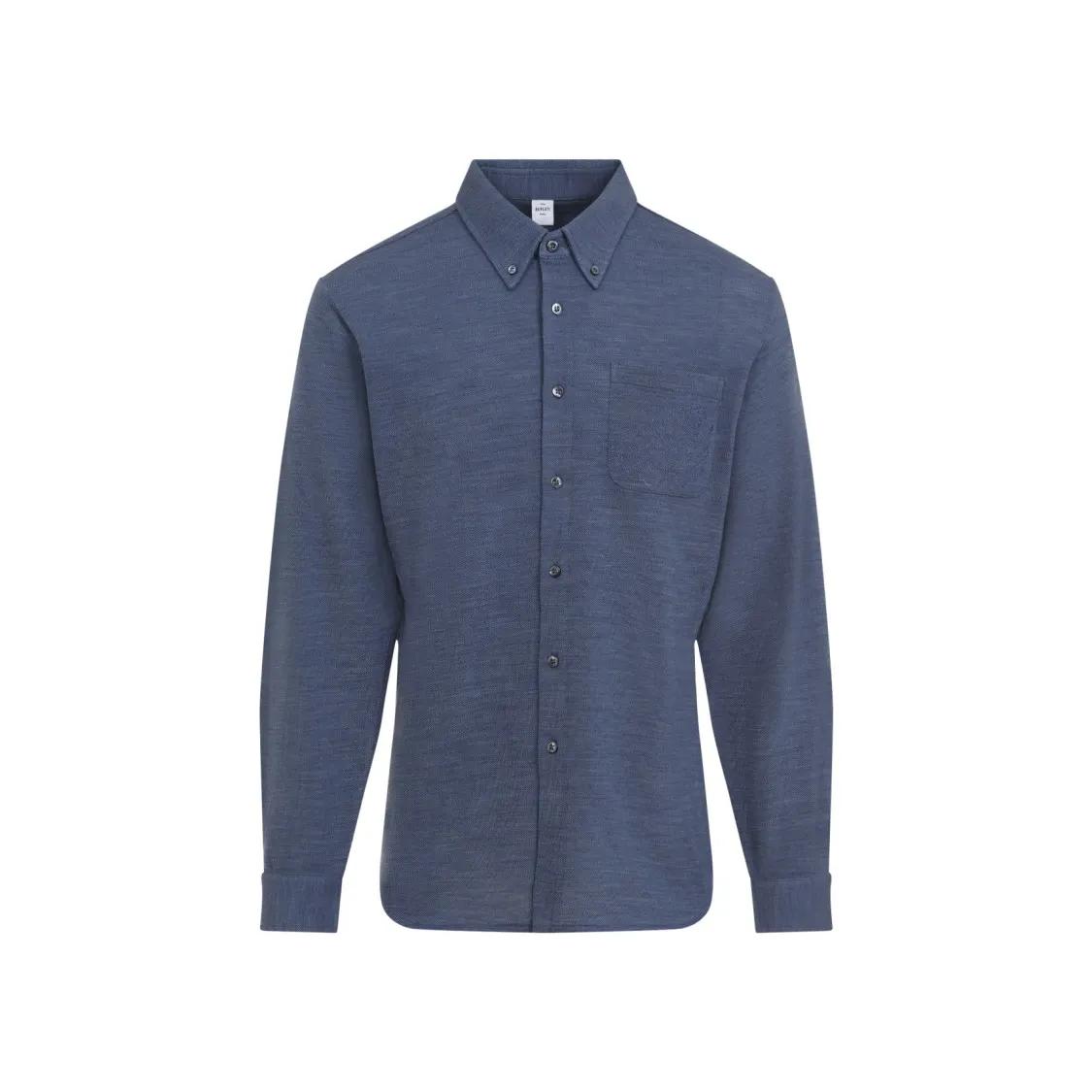 Berluti - Blue Denim Wool Shirt - Größe L - blau