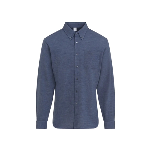 Berluti Shirts Blue Denim Wool Shirt Blue