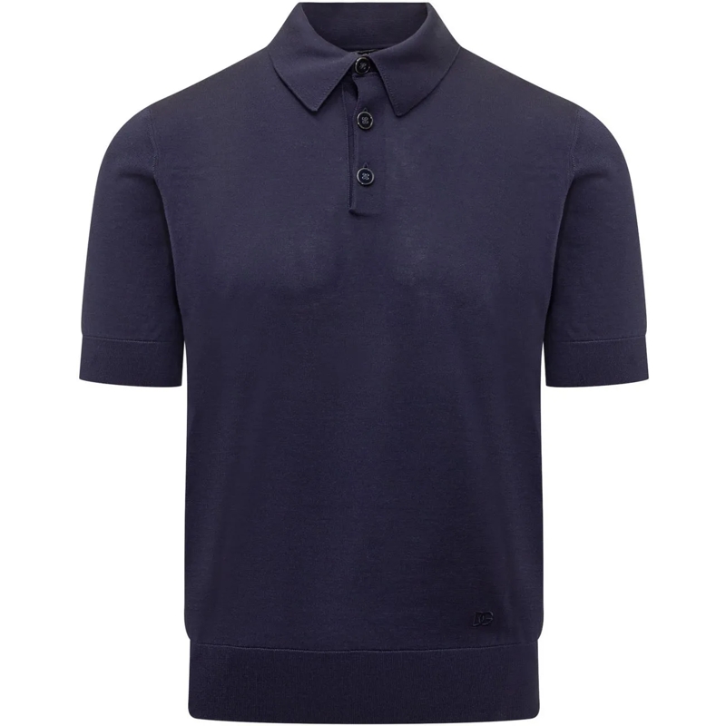 Dolce&Gabbana  Polo In Maglia A Maniche Corte dunkelblau