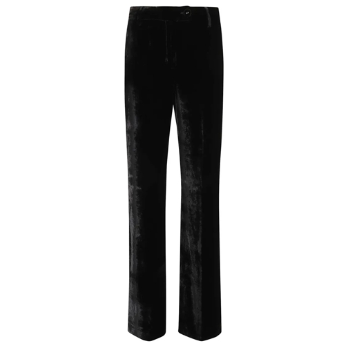 True Royal  Bianca Velvet Trousers Black