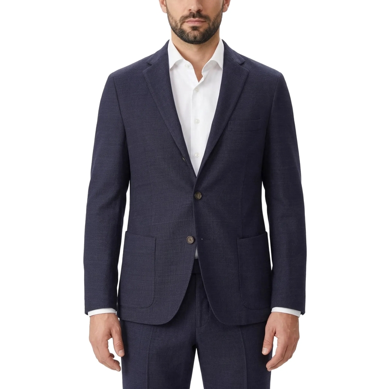 Eleventy Anzugjacke Sakko aus Baumwollmix blau(Image 2)