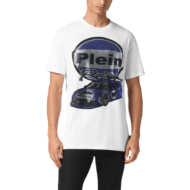 Philipp Plein T-Shirt T-Shirt Racing Mit Schmucksteinen schwarz(Image 8)