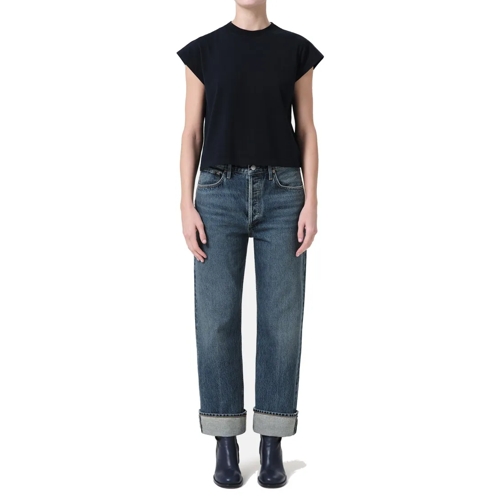 Agolde Fran Dwell Denim Pants Blue Jeans