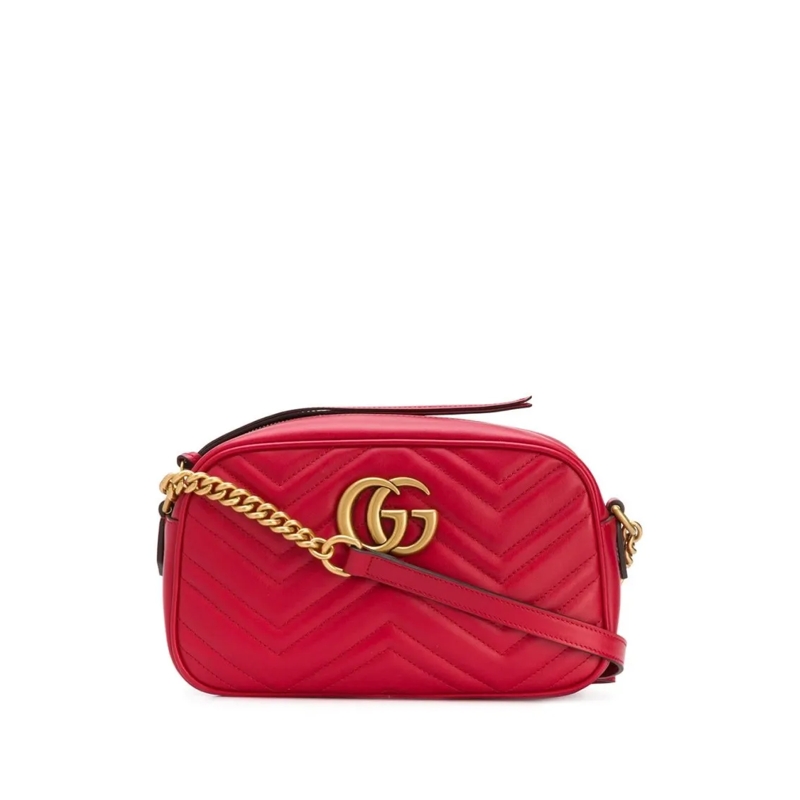 Gucci Schultertasche Camera Bag Gg Marmont Small Red