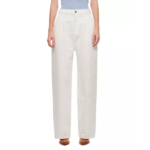 Loulou Studio Wide Leg Denim Pants White 