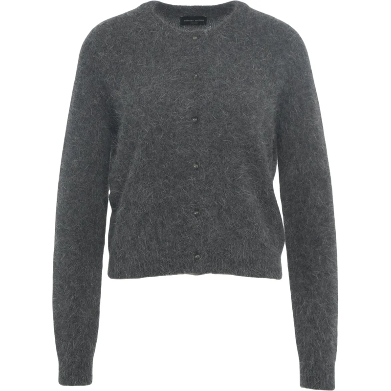 Roberto Collina  Knit Cardigan with Button Closure grau