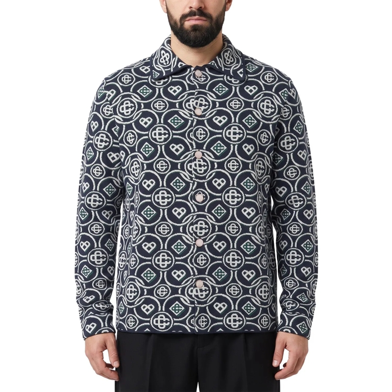 Casablanca Hemd Strickhemd aus Baumwolle blau(Image 2)