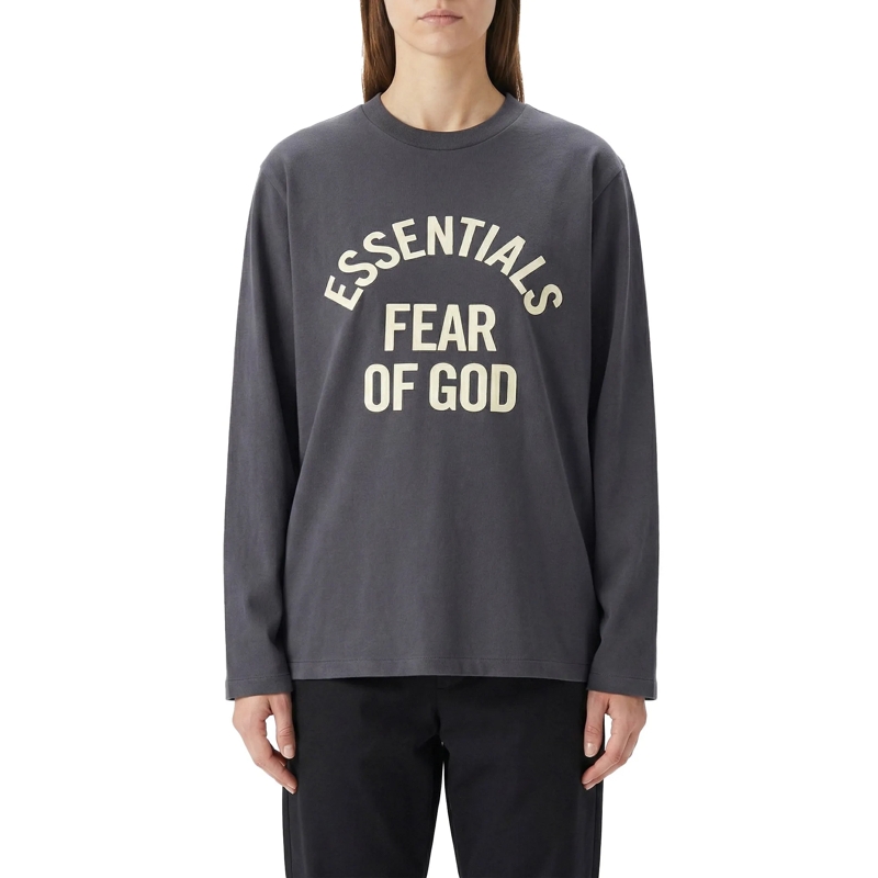 FEAR OF GOD Pullover Langarmshirt mit Print grau(Image 2)
