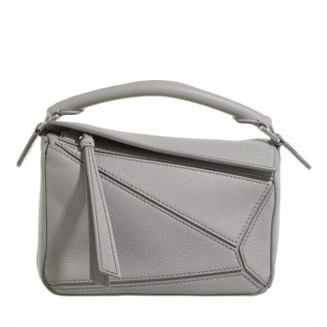 Loewe Mini Puzzle bag in classic calfskin Pearl Grey Mini Tas