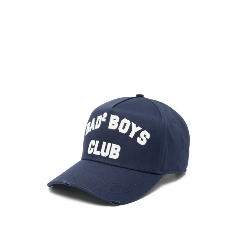 Dsquared2 Hoed Structured Cotton Baseball Cap With Bold Embroider Blue