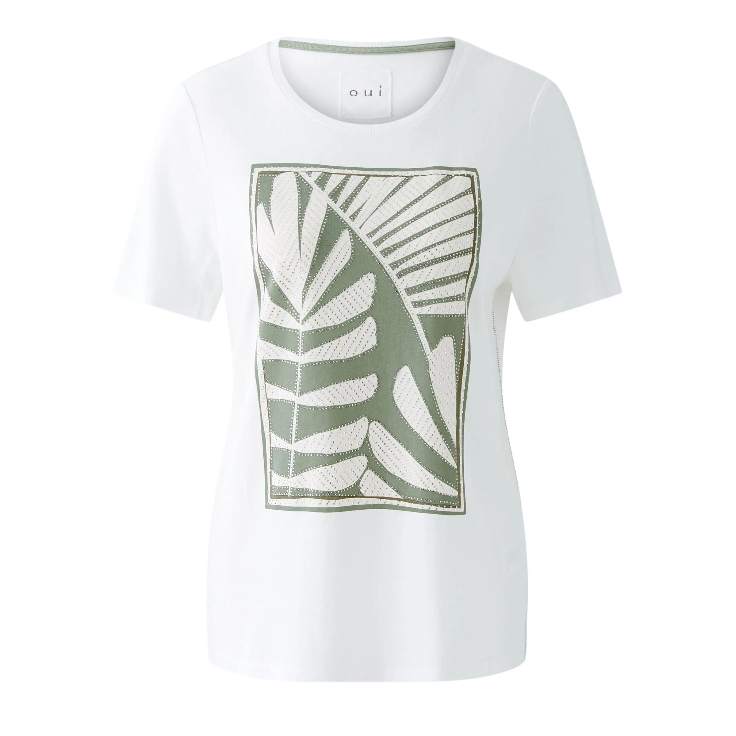 Thumbnail - Oui - T-Shirt - Größe 42 DAMEN - weiß