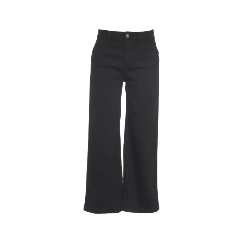 LIU JO Jeans Wide Leg Cropped Jeans Black