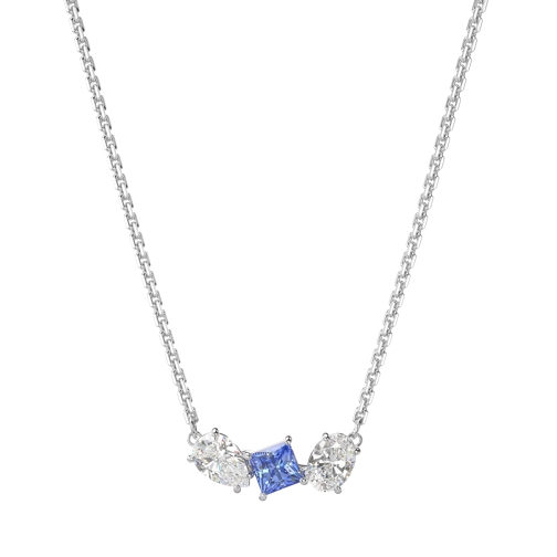 Swarovski Anhänger Mesmera pendant, Mixed cuts, Rhodium plated Blue