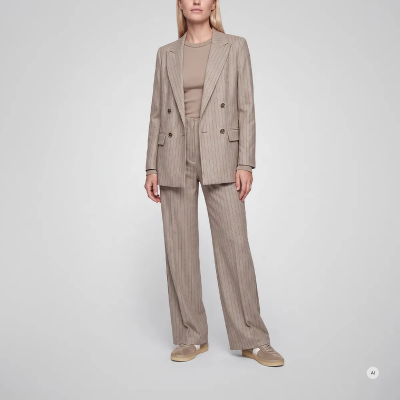 Marc Aurel Blazer Blazer- Rückenschlitz- Ärmel mit Knöpfen- Sati beige(Image 2)