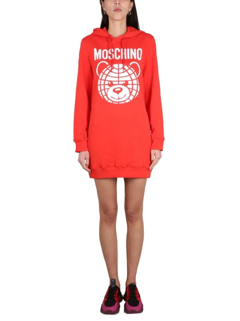 Thumbnail - Moschino - Sweatshirt With Logo Print - Größe 38 - rot