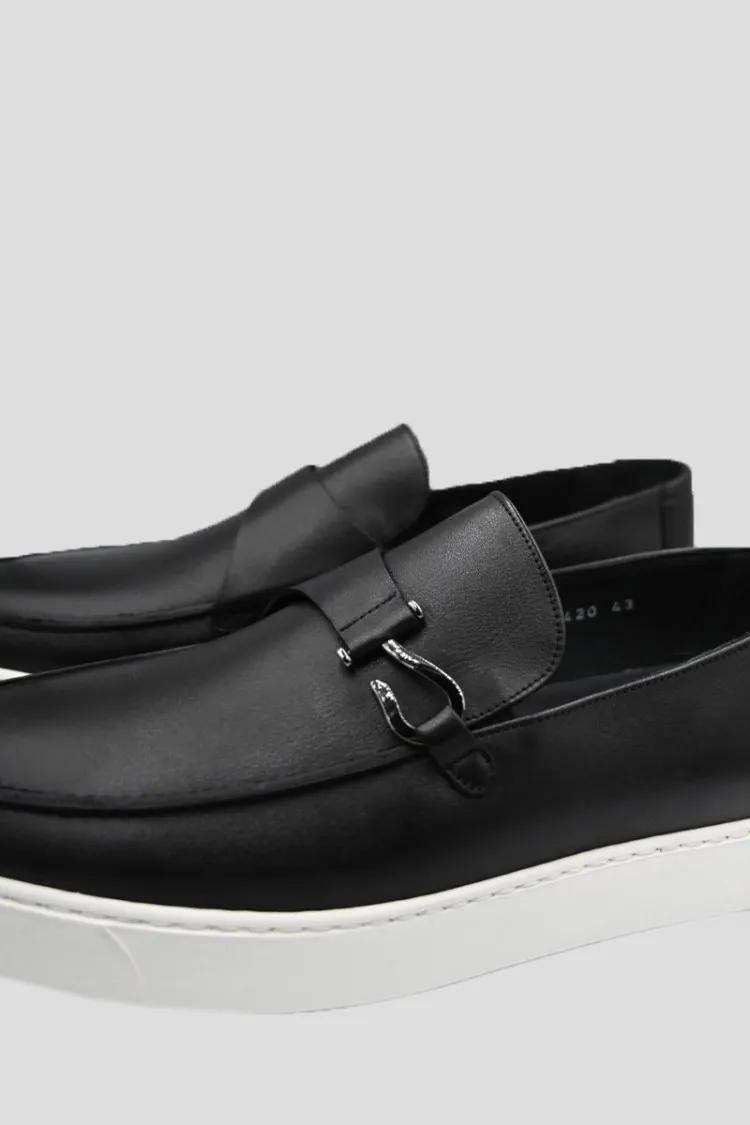 Thumbnail - PHILIPPE LANG Loafer - Leather Loafers In Black - Gr. 42 (EU) - in Schwarz - für Damen