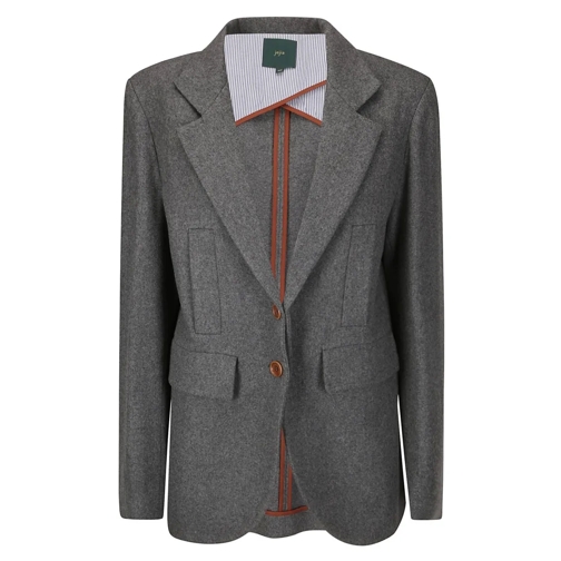 JEJIA Blazer Classic Single-Breasted Jacket Grey