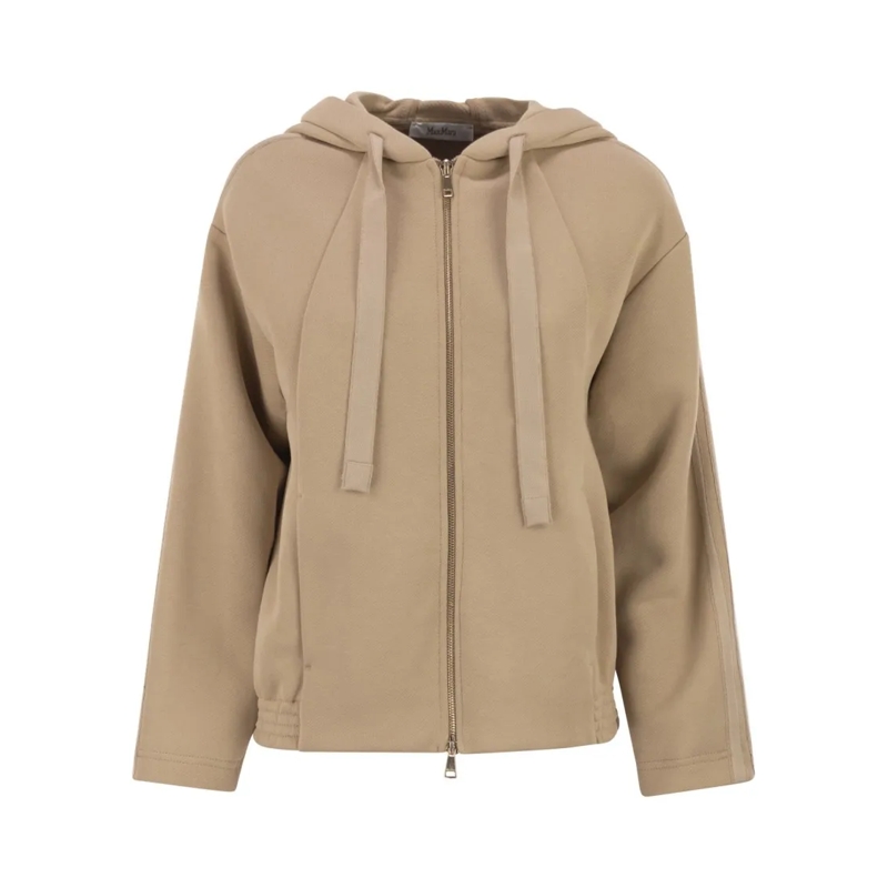 Max Mara  Omelia - Cotton Hooded Sweatshirt Neutrals