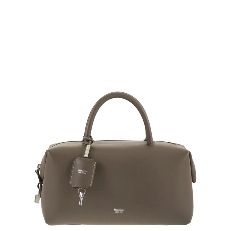 Max Mara Schultertasche Holdallm - Medium Satchel In Natural Leather Grey