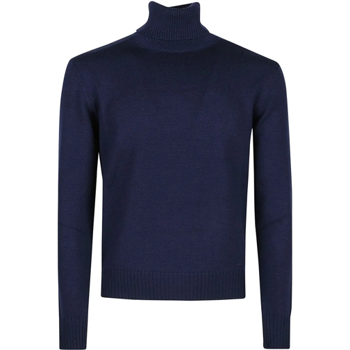 Ballantyne  Plain Turtle Neck Sweater Blue blau