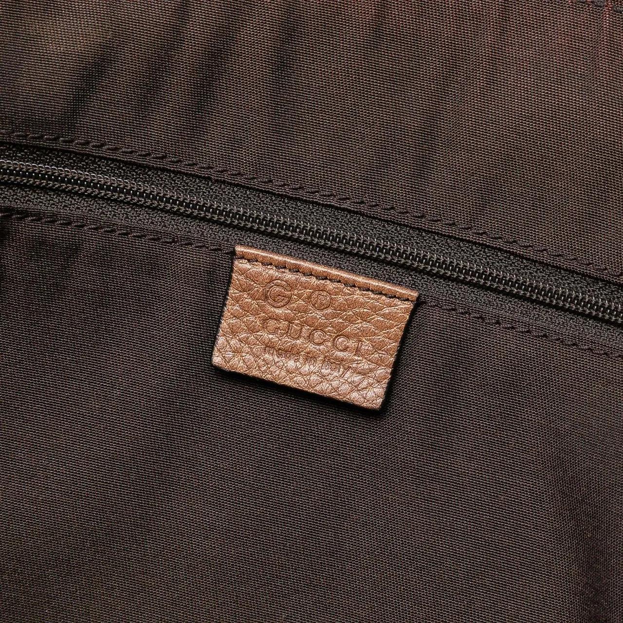 Thumbnail - Gucci Hobo Bags - Medium Leather Web Dome Satchel - Gr. unisize - in Braun - für Damen