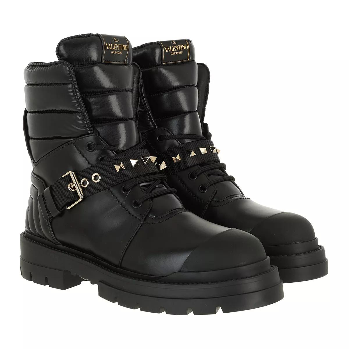 Valentino garavani soul hot sale rockstud leather combat boots