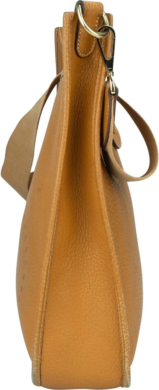 Thumbnail - Hermès Crossbody Bags - Hermes Camel Ardennes Leather Evelyne GM Crossbody - Gr. unisize - in Braun - für Damen