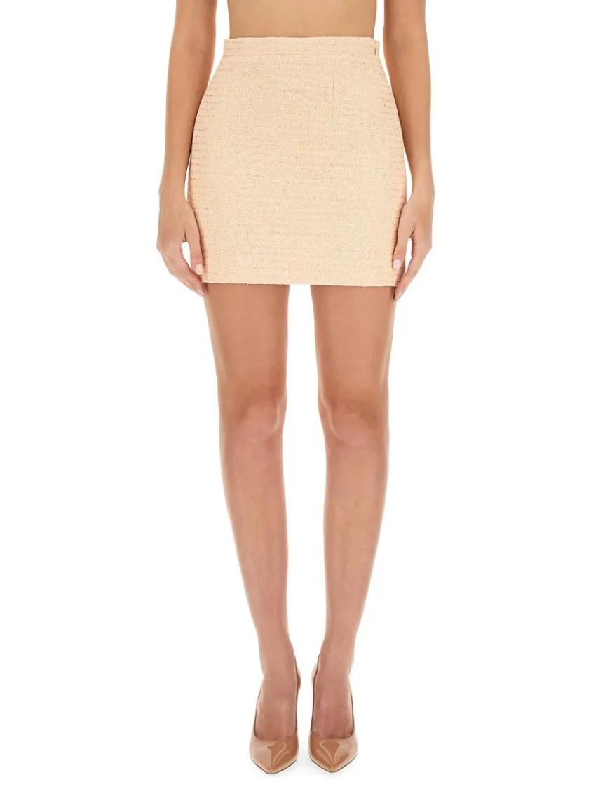 Thumbnail - Alessandra Rich - Tweed Skirt - Größe 42 - gelb