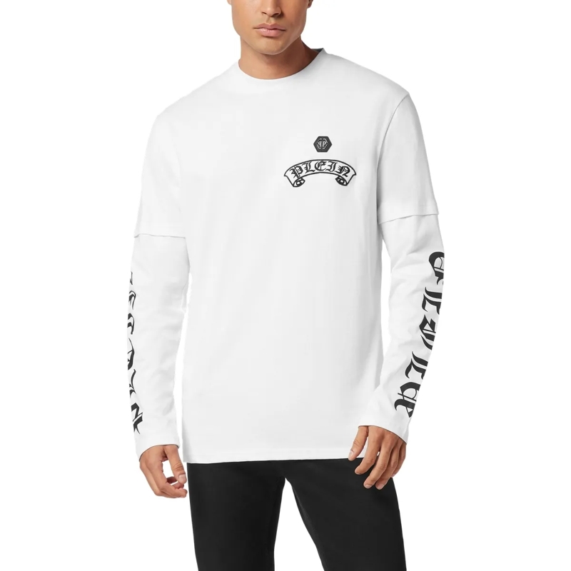Philipp Plein T-Shirt T-Shirt Rundhalsausschnitt Ls weiss(Image 3)