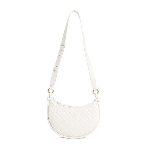 Bottega Veneta Gemelli Multipocket Bag White Axelremsväska