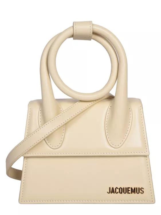 Jacquemus Shopper - Le Chiquito Noeud Leather Shoulder Bag - Gr. unisize - in Creme - für Damen