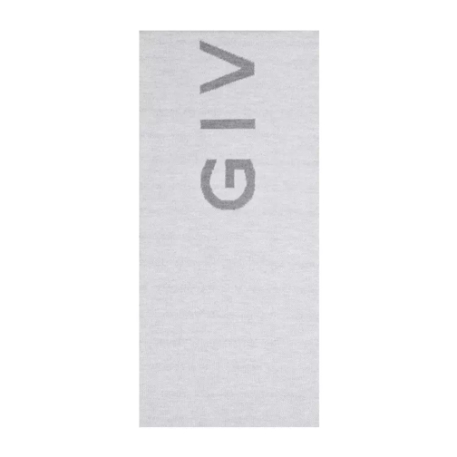 Givenchy Double Face 4G & Grey Wool Scarf Grey 