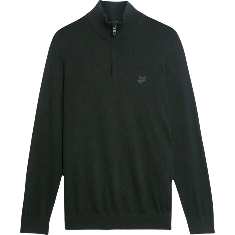 LYLE & SCOTT  Lyle & Scott Tonal Eagle Merino Quarter Zip Ju schwarz(Image 4)