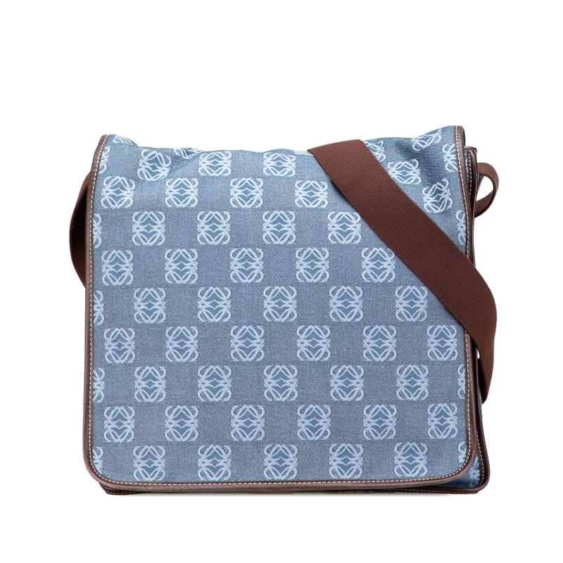 Loewe Schultertasche Anagram Denim Crossbody blau