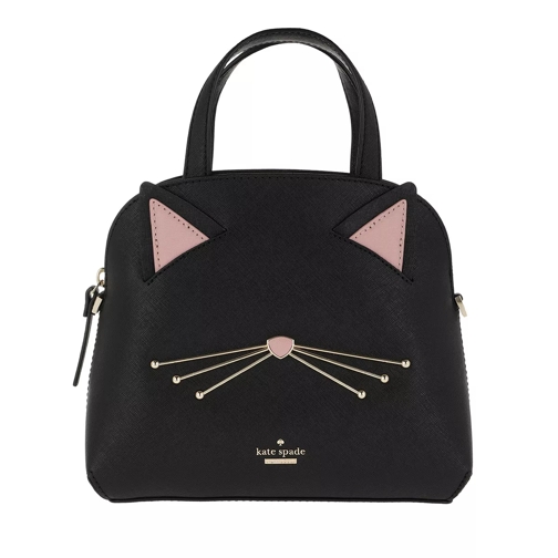 Kate Spade New York Cat Meow Small Lottie Satchel Black Crossbody Bag