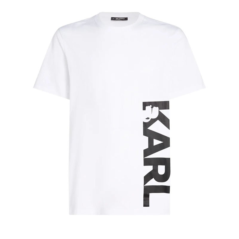 Karl Lagerfeld T-Shirt STRAND-T-SHIRT MIT KARL-LOGO weiss