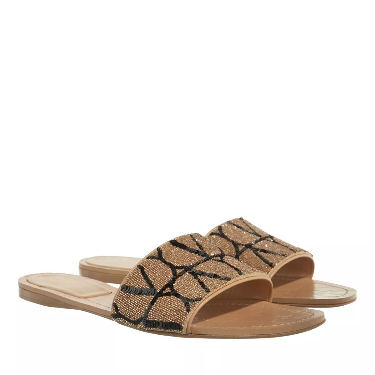 Valentino Garavani Slipper & Pantoletten - Toile Iconographe Sandals - Gr. 39 (EU) - in Beige - für Damen