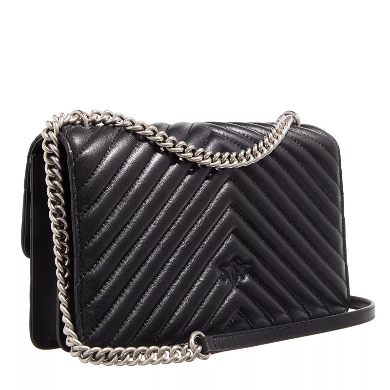 Pinko Crossbody Bag Love One Classic Dc Nero-Old Silver(Image 3)