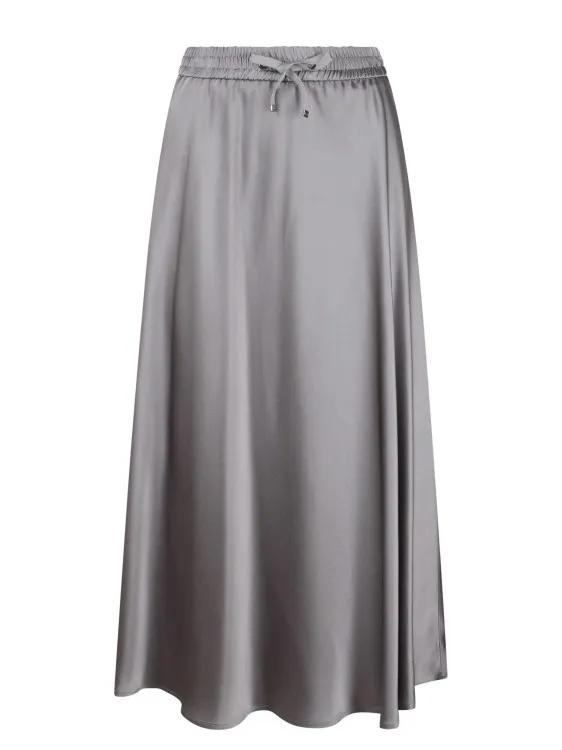 Herno - Satin Skirt - Größe 46 - grau