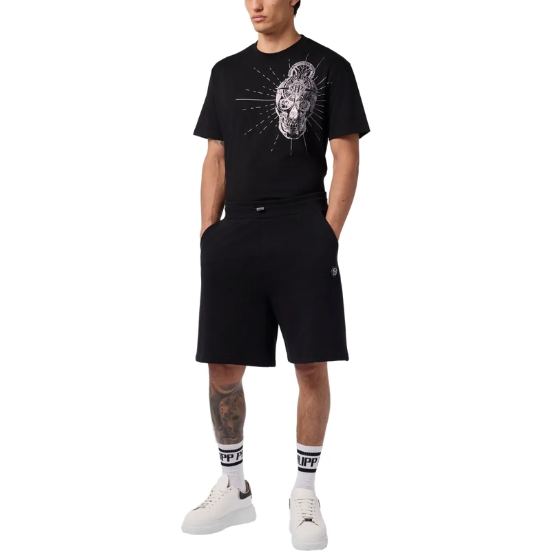 Philipp Plein Shorts Fleece Shorts Basic schwarz(Image 4)