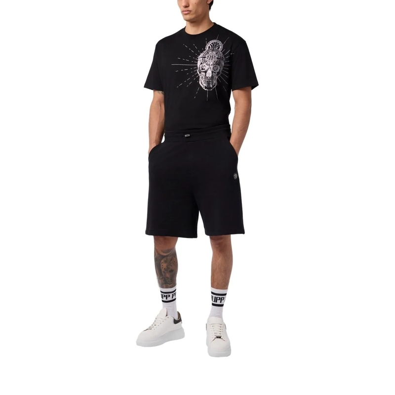 Philipp Plein Shorts Fleece Shorts Basic schwarz(Image 2)