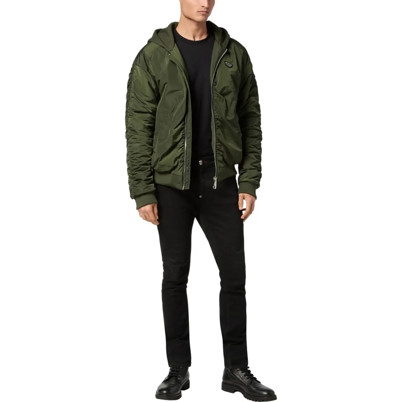 Philipp Plein Lederjacke Jacke grün(Image 5)