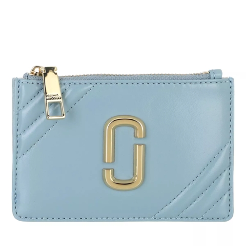 Marc Jacobs The Glam Shot Top Zip Multi Wallet Stone Blue Korthållare