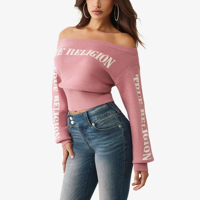 True Religion  Pullover Schulterfrei altrosa(Image 3)